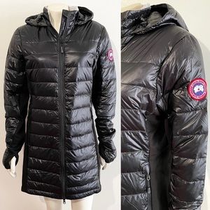 Canada Goose Hybridge Lite Quilted Jacket Long Medium Black NWT